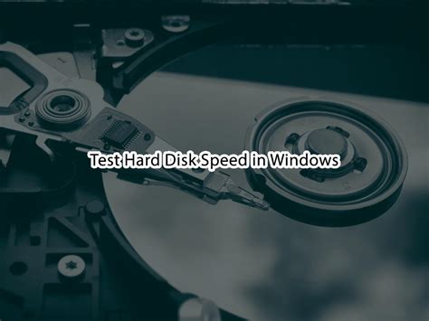 how to test hard drive speed windows 10|windows drive performance test.